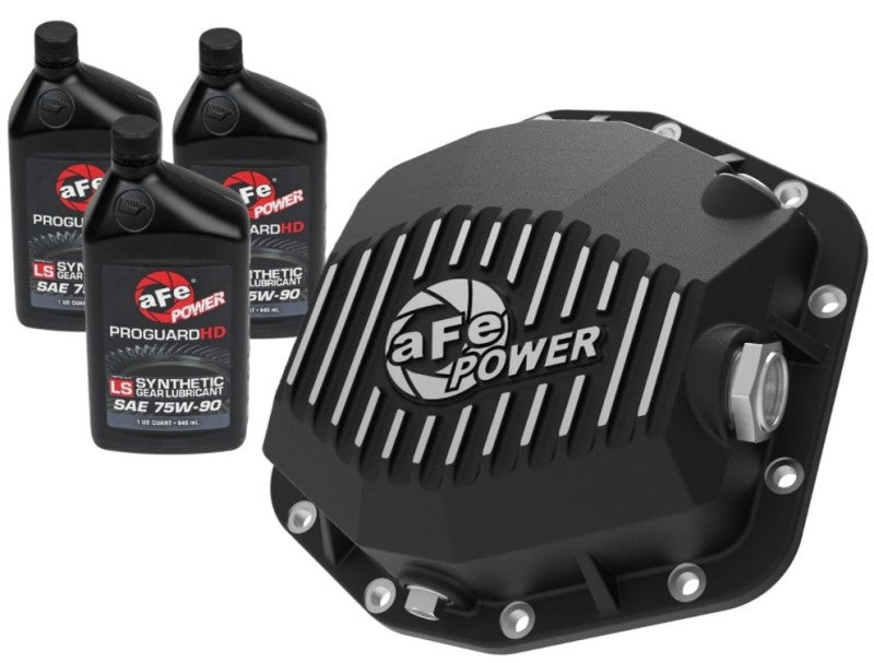 aFe POWER Black Street Series Dana M220 Diff Cover w/Gear Oil Ford Bronco